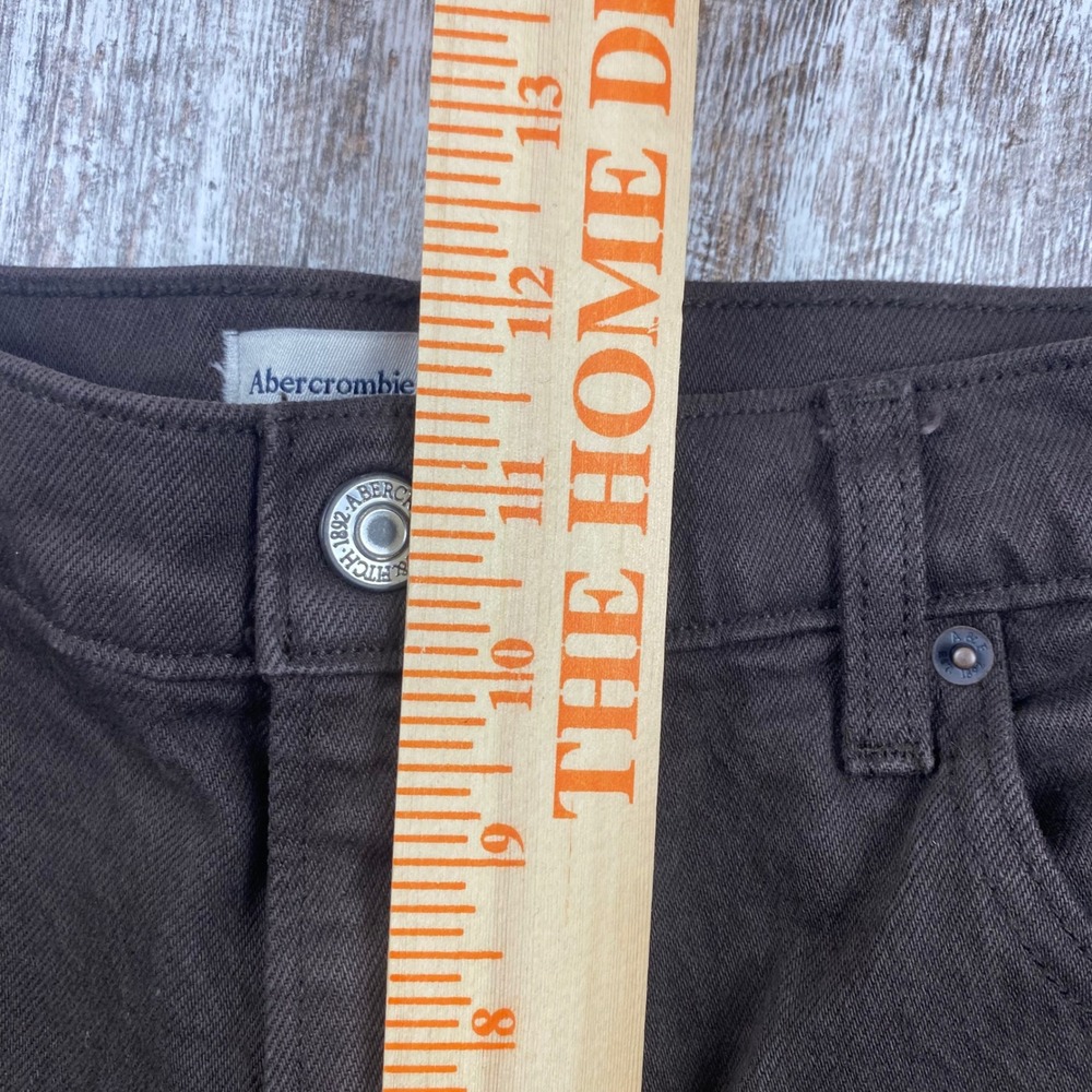 Abercrombie & Fitch 90s Straight Ultra High Rise Jeans Women's 27/4S Brown Denim - Picture 10 of 12